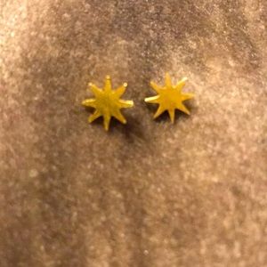 Fun Brass Star Post Earrings